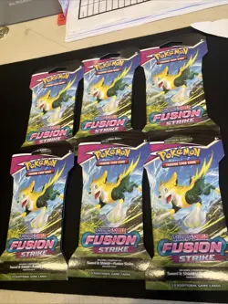 Pokemon TCG Fusion Strike Sleeved Booster Packs x6 Brand New - Image 1