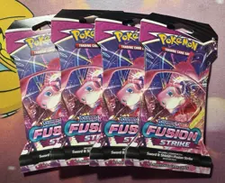 Pokemon TCG Sword & Shield Fusion Strike Sleeved Booster Pack 4-Count 820650809170 - Image 1