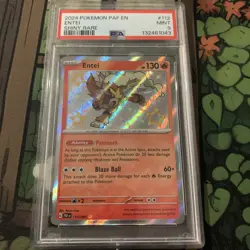 2024 POKEMON PAF EN-PALDEAN FATES SHINY RARE #112 ENTEI PSA 9 - Image 1