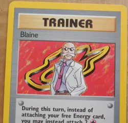 Blaine 100/132 Rare Gym Challenge Non-Holo Trainer Pokemon NM/LP - Image 2