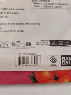 One Piece Card Game Playmat Nami & Zeus + Promo Card Bandai Fest Exclusive Japan - Image 4