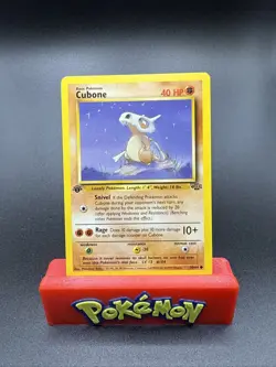 1st Edition Cubone 50/64 - Jungle - Near Mint WotC NM Pokemon Card Common - Image 1