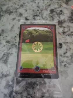1x MTG Plains (Golf) Battlefield Forge Sticker Card, Secret Lair MSCHF SLD - Image 1