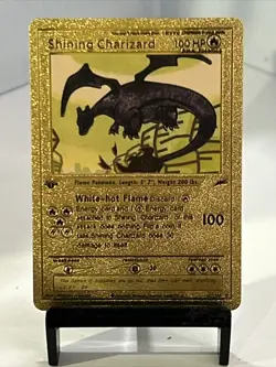 Shining Charizard 1st Edition - Gold Foil Pokemon Card Fan Art Card - Image 1