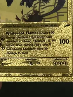 Shining Charizard 1st Edition - Gold Foil Pokemon Card Fan Art Card - Image 5