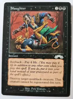 MTG Magic The Gathering Card Slaughter Instant Black Exodus - Image 1