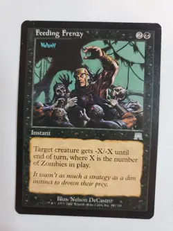 MTG Magic The Gathering Card Feeding FrenzyInstant Black Onslaught 2002 - Image 1