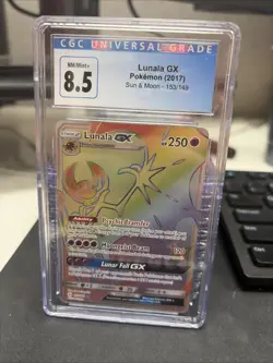 Lunala GX (Secret) 153/149 Sun and Moon Base Set Pokemon TCG - Image 1