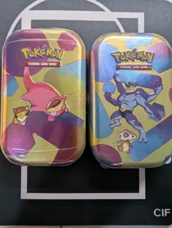 2 x S&V 151 Mini Tin Slowpoke Machamp Brand New Factory Sealed - Pokemon TCG - Image 1