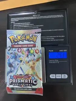 Pokemon TCG Prismatic Evolutions Very Heavy Pack 24.3 g God Pack!U Description* - Image 1