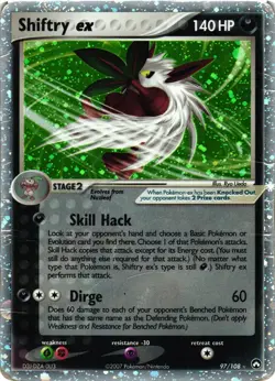 Pokemon TCG Power Keepers Shiftry ex 97/108 Holo DMG - Image 1