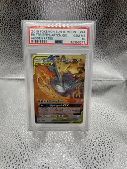 2019 POKEMON SUN & MOON HIDDEN FATES #44 MLTRS/ZPDS/ARTCN.GX HIDDEN FATES PSA 10 - Image 1