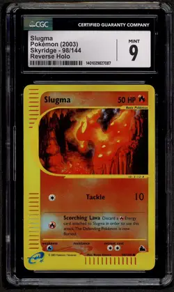 Pokemon Slugma Skyridge Reverse Holo #98 CGC 9 Mint PSA - Image 1