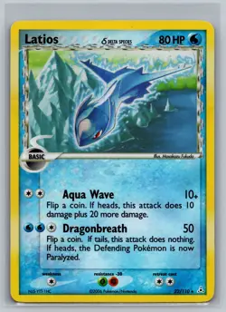 Latios Pokemon TCG Holon Phantoms REVERSE HOLO 22 Card Delta Species Fukuda - Image 1