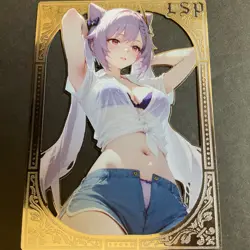 Goddess Story Gold METAL Card - Serial Number #118/200! - Anime Bikini Kquing - Image 1