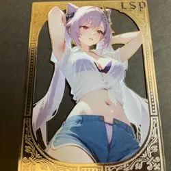 Goddess Story Gold METAL Card - Serial Number #118/200! - Anime Bikini Kquing - Image 4