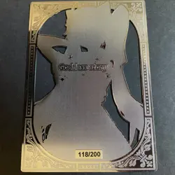 Goddess Story Gold METAL Card - Serial Number #118/200! - Anime Bikini Kquing - Image 5