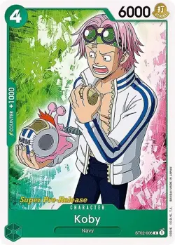 4X Koby Super Pre-Release - ST02-006 NM - One Piece TCG Card - Image 1