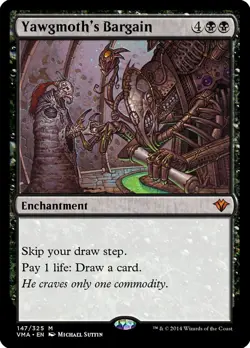 Yawgmoth's Bargain Urza's Destiny Regular Mtg Playtest Copy - Image 1