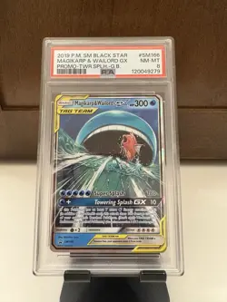 PSA 8 Magikarp & Wailord Gx #SM166 2019 Pokemon Sm Black Star Promo - Image 1