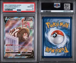 PSA 10 GEM MINT Pokemon Fusion Strike Sandaconda V 252/264 Alt Art Rare Holo - Image 3