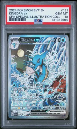 2024 POKEMON SVP EN-SV BLACK STAR PROMO #131 KINGDRA EX PSA 10 - Image 1