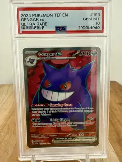 2024 Pokemon Temporal Forces: #193 Gengar ex - Special Illustration - PSA 10 - Image 1