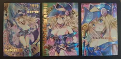 Set Of 3 Dark Magician Girl Sexy Dungeon Dice Monsters Waifu Card Holo Yugioh - Image 1