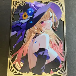 Goddess Story Gold METAL Card - Serial Number #/200! Anime Waifu Marin Dress Up - Image 1