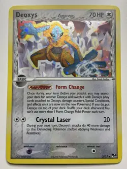 Deoxys 2/17 Pokemon TCG Pop Series Holo Foil Rare Card Moderately Played MP - Image 1