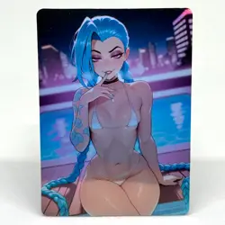 Arcane Jinx Goddess Anime Waifu ACG Foil Card - Image 1