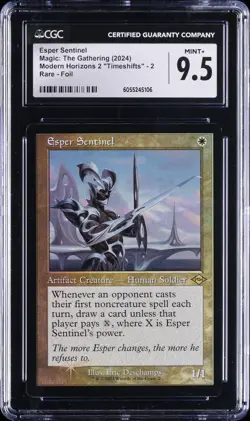 2024 MTG MODERN HORIZONS 2 TIMESHIFTS 2 RARE - FOIL #1/1 ESPER SENTINEL CGC 9.5 - Image 1