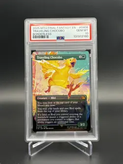 2025 MTG Final Fantasy Traveling Chocobo EN Borderless #0406 PSA 10 - Image 1