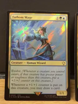 Mtg FIC Final Fantasy - Fathom Mage -NM SURGE FOIL - Image 1