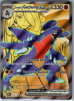 Cynthia's Garchomp ex 215/182 SV10: Destined Rivals - Pokemon Card - NM - Image 1