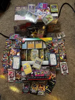 Used Pokemon Lot R -As Seen Cards And Box(s) Some Dents And Tears - Image 1