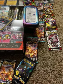 Used Pokemon Lot R -As Seen Cards And Box(s) Some Dents And Tears - Image 2