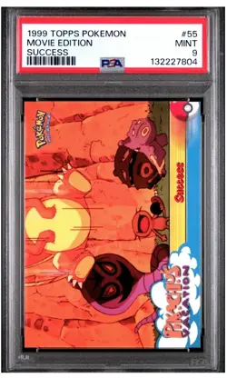 1999 TCG Pokemon Movie Edition Success 55 PSA 9 Mint Card Pikachu Vacation - Image 1