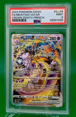 2023 Pokemon SWSH FA/MEWTWO VSTAR Crown Zenith-French #GG44 PSA Mint 9 - Image 1