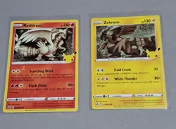 Pokemon Celebrations 25th Anniversary Lot Of 2 Reshiram, Zekrom Holo - Image 1