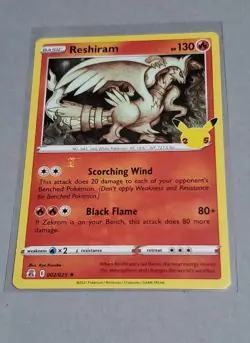 Pokemon Celebrations 25th Anniversary Lot Of 2 Reshiram, Zekrom Holo - Image 2