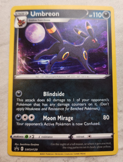 2021 Pokemon Sword & Shield Umbreon Black Star Promo SWSH129 Holo - Image 3