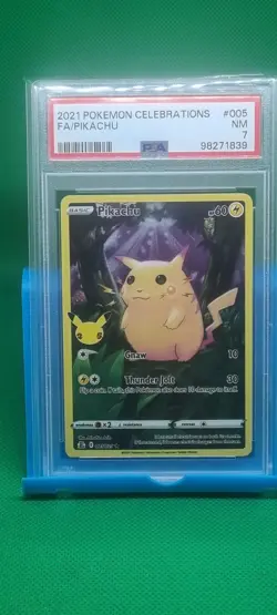 PSA 7 2021 Pokemon Pikachu Celebrations 25th Anniversary Full Art Near Mint Slab - Image 1