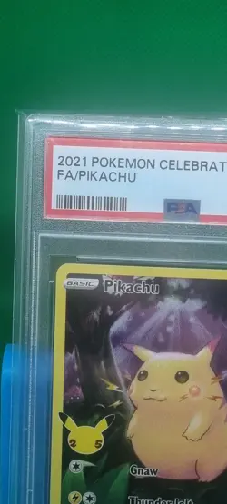 PSA 7 2021 Pokemon Pikachu Celebrations 25th Anniversary Full Art Near Mint Slab - Image 3