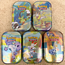 Complete Pokemon Mini Tin Sets w/ Artwork (No Boosters) - Image 1