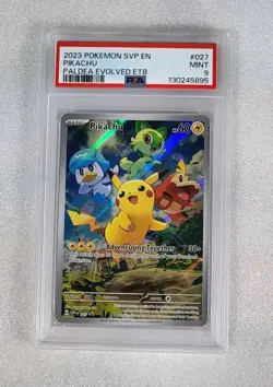 Pikachu SVP 027 PSA 9 MINT Sv Paldea Evolved ETB Promo Pokemon TCG - Image 1