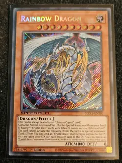 Yugioh! TCG 1x RAINBOW DRAGON SGX1-ENF01 x1 Secret Rare NM Yu-gi-oh! Dragon - Image 1