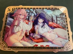 Goddess Story Gold METAL Card - Maiden Party - Serial Number #/200! Yae Shogun - Image 2
