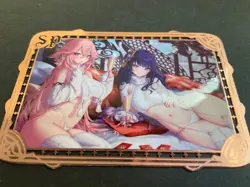 Goddess Story Gold METAL Card - Maiden Party - Serial Number #/200! Yae Shogun - Image 3