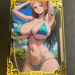 Goddess Story Gold METAL Card - Serial Number #/200 - Nami Bikini - Double Sided - Image 1